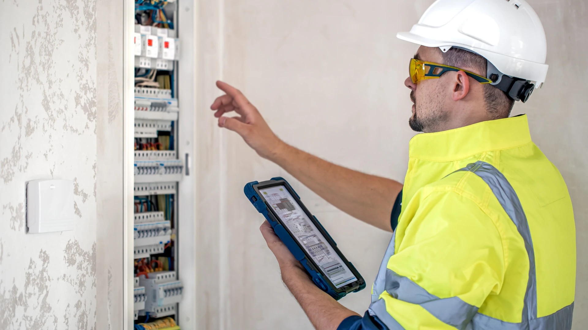 Electrician testing circuits after electrical repairs in Gauteng