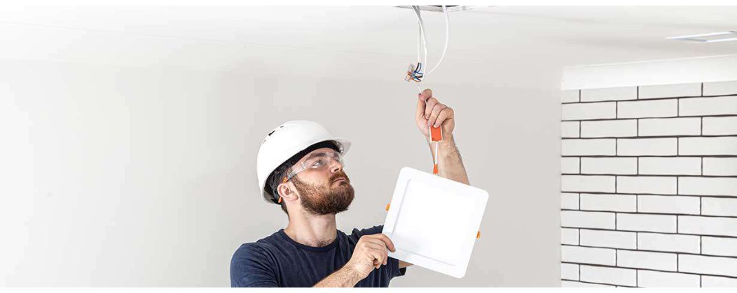 Electrician installing indoor lighting and LED lights in Gauteng Electrician installing indoor lighting and LED lights in Gauteng